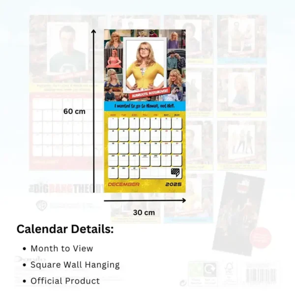 Calendar Big Bang Theory 2025