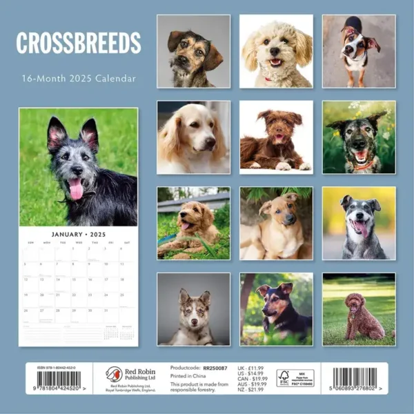 Crossbreed Dog 2025 Calendar