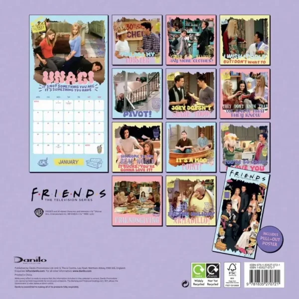 Friends TV 2025 Calendar