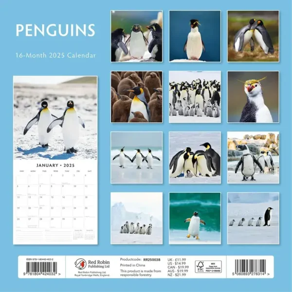 Penguins 2025 Calendar