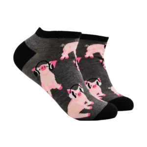 Pigs in Headphones Trainer Socks