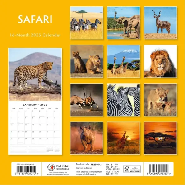 Safari 2025 Calendar