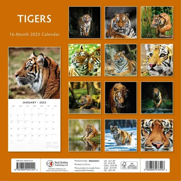 Tigers 2025 Calendar