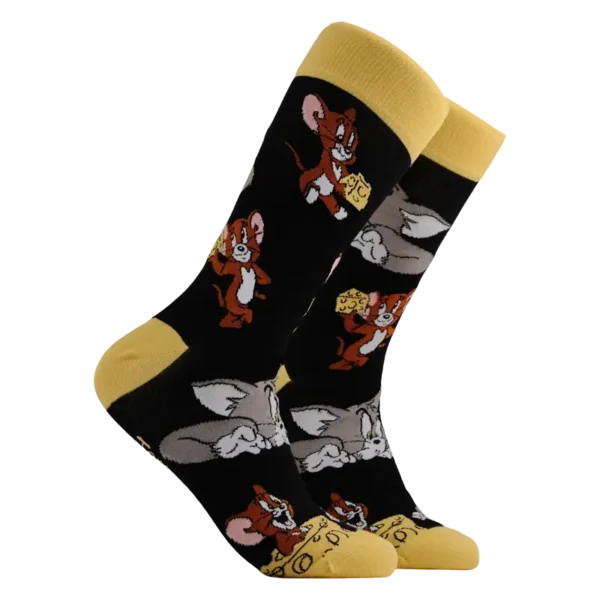 Tom and Jerry Cheese Socks