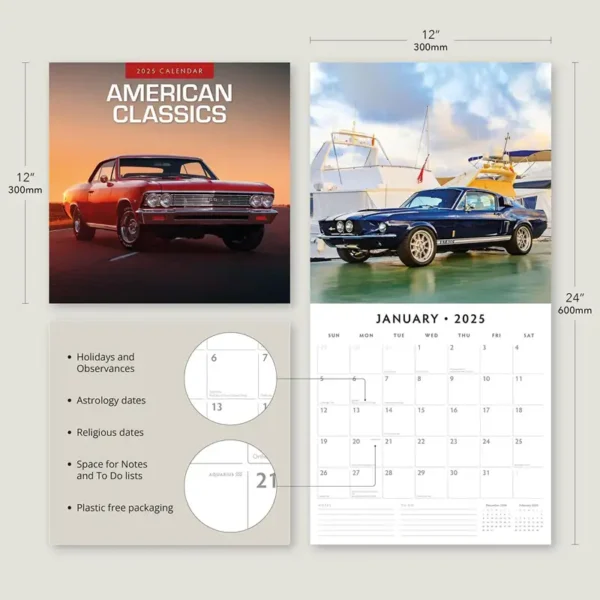 2025 American Classics Calendar