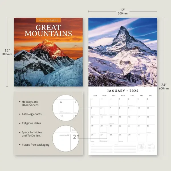 2025 Great Mountains Calendar