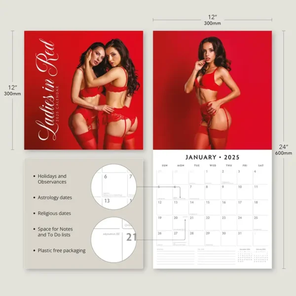 2025 Ladies in Red Calendar