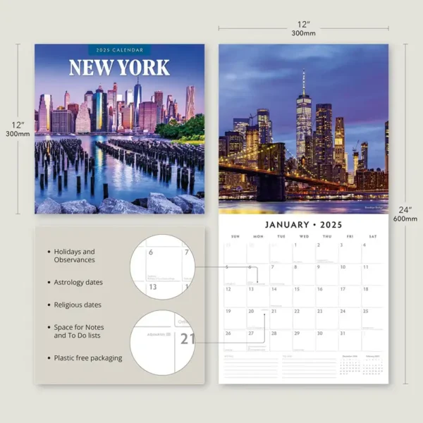 2025 New York Calendar