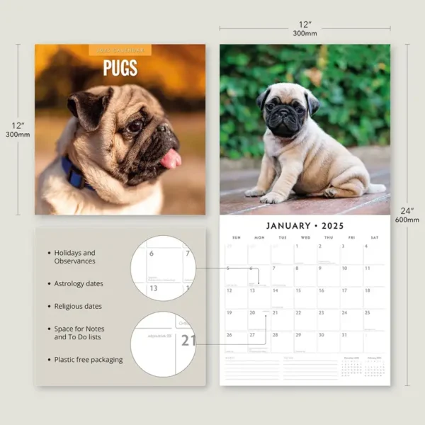 2025 Pugs Calendar