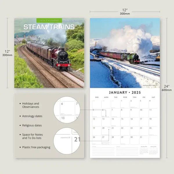 2025 Steam Trains Calendar