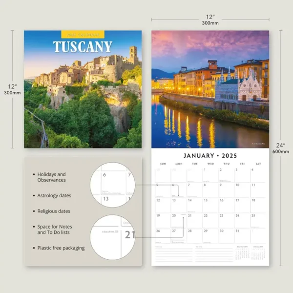 2025 Tuscany Calendar