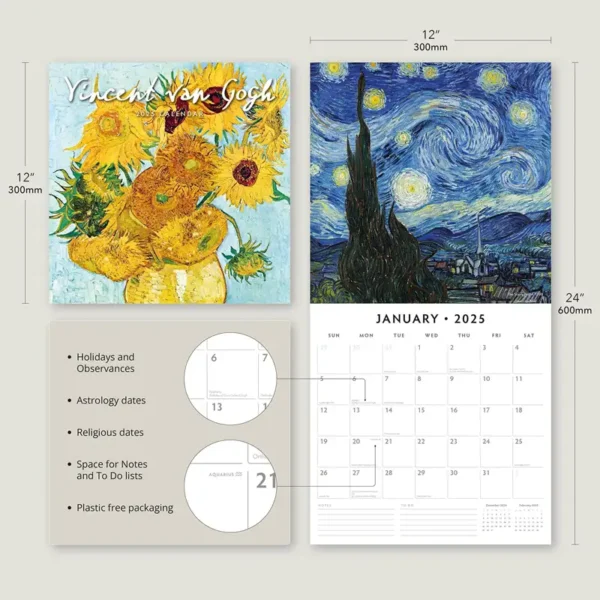 2025 Van Gogh Calendar