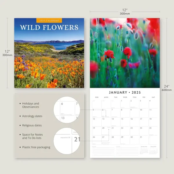 2025 Wild Flowers Calendar