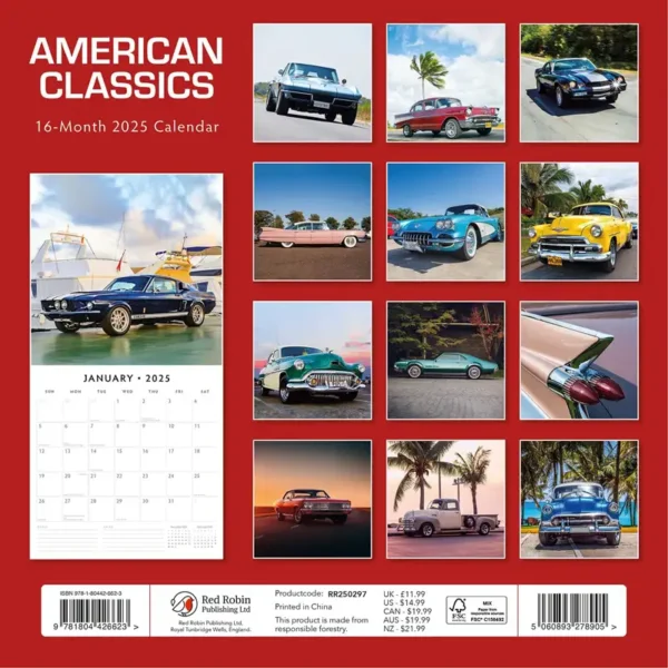 American Classics 2025 Calendar