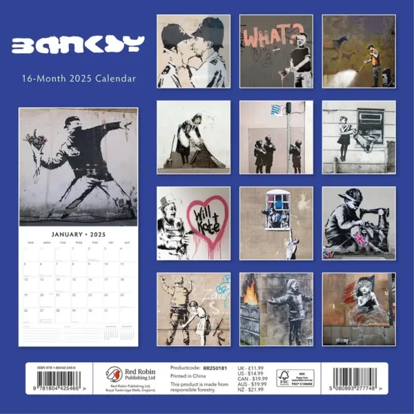 Banksy 2025 Calendar