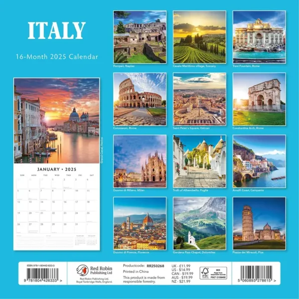 Italy 2025 Calendar