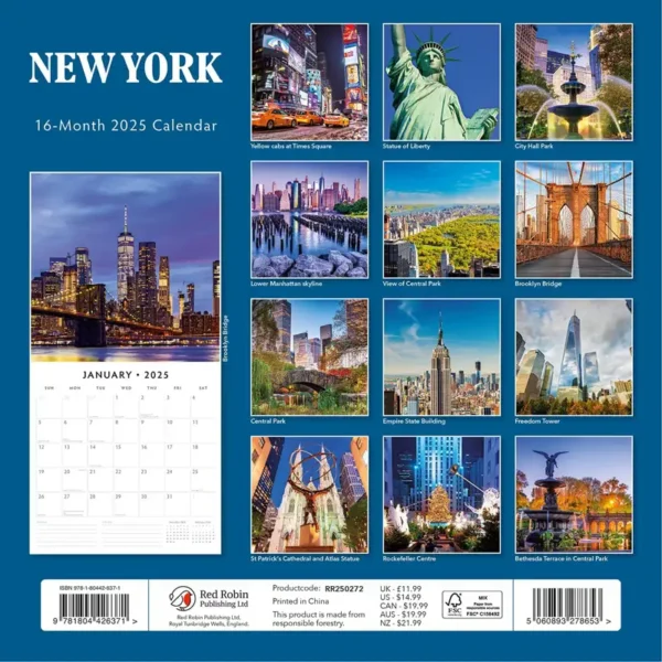 New York 2025 Calendar