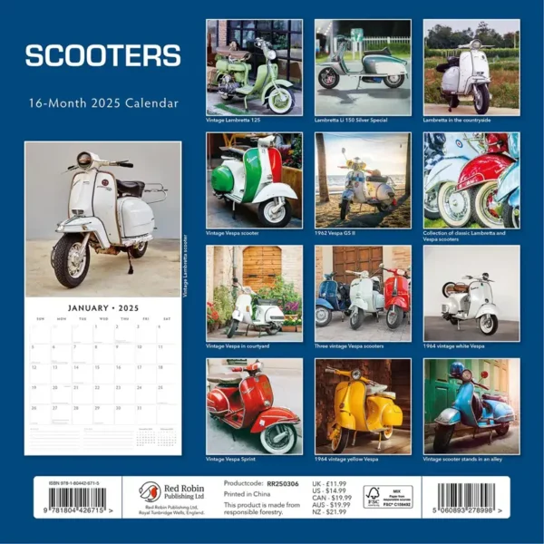 Scooters 2025 Calendar