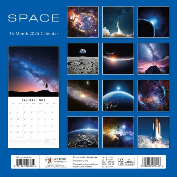 Space 2025 Calendar