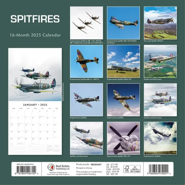 Spitfires 2025 Calendar