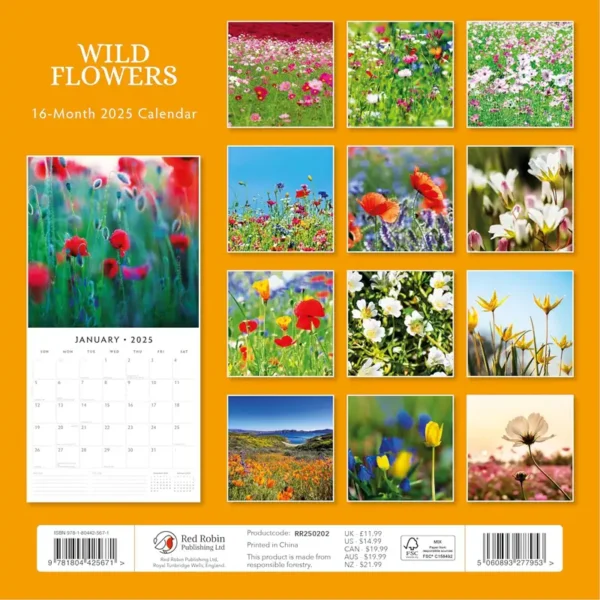 Wild Flowers 2025 Calendar