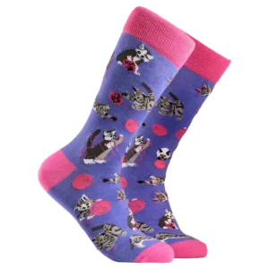 Cats and Wool Lilac Socks