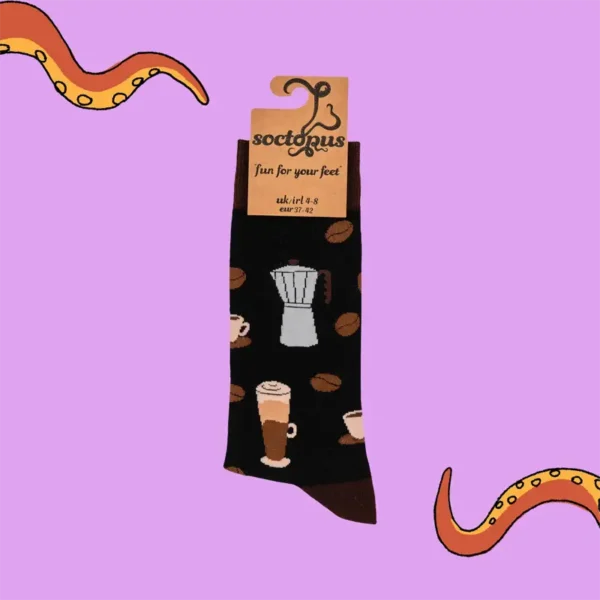 Coffee Lover Soctopus Socks