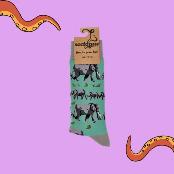 Elephant Soctopus Socks