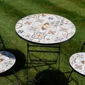 Black Mosaic Bistro Patio Set