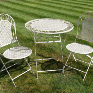 White Portofino Bistro Patio Set